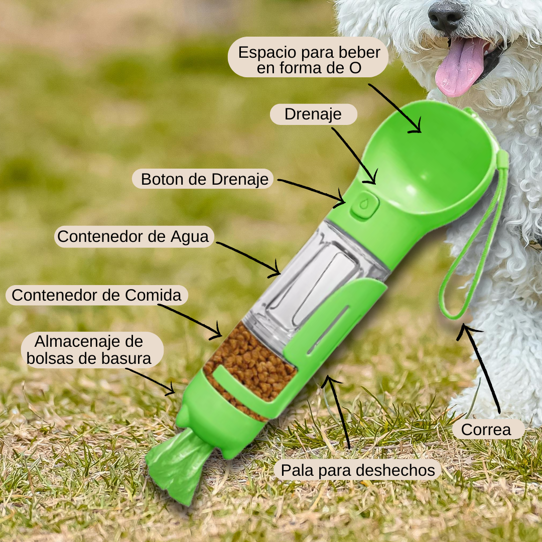 PawsPro - The Ultimate 3-in-1 Outdoor Tool: Water, Food & Waste Bag Dispenser